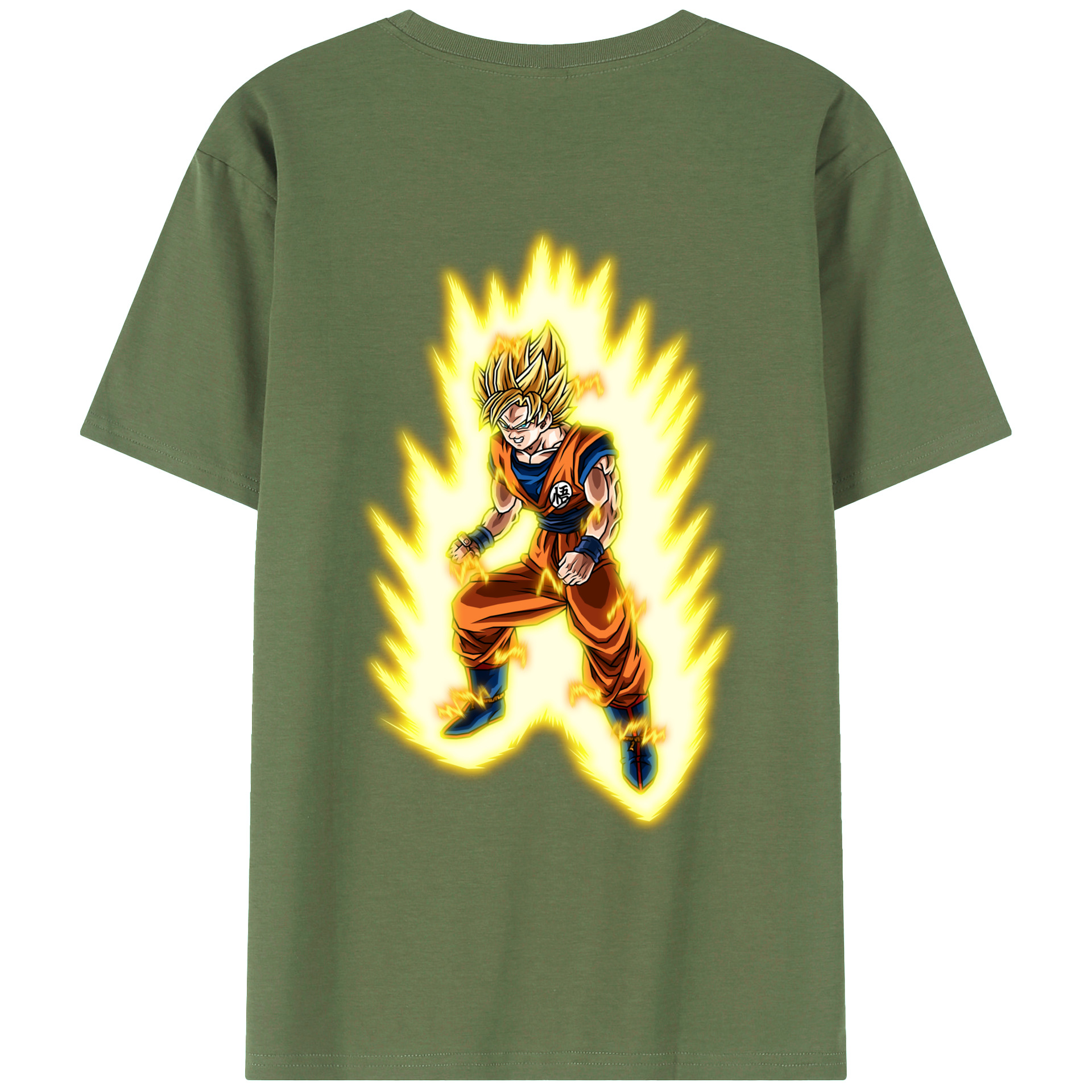 （画像用） ドラゴンボール 孫悟空（そん ごくう）Son Goku カカロット DRAGON BALL Kakarotto 綿100％ メンズ半袖Tシャツ（バックプリント） 通気性